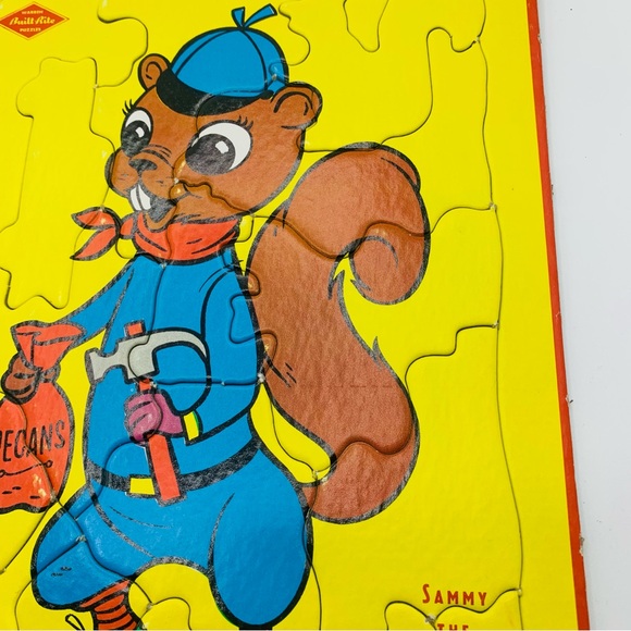 Vintage Built-Rite Animal Tray Puzzles – Set of 3 (Percy Panda, Sammy Squirrel) - Picture 13 of 14